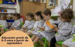 La educación de 0-3 años será gratuita para el curso 2024-2024 en la Comunitat Valenciana