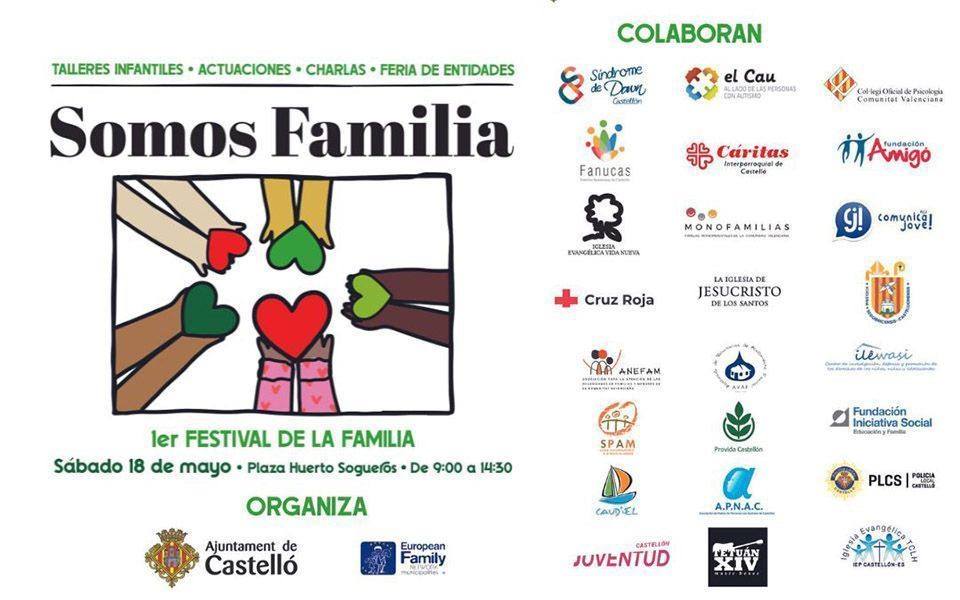 Celebramos con el Ayuntamiento de Castellón el I Festival de Familias